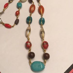 Bohemian Multi Colored Glass Beaded Necklace